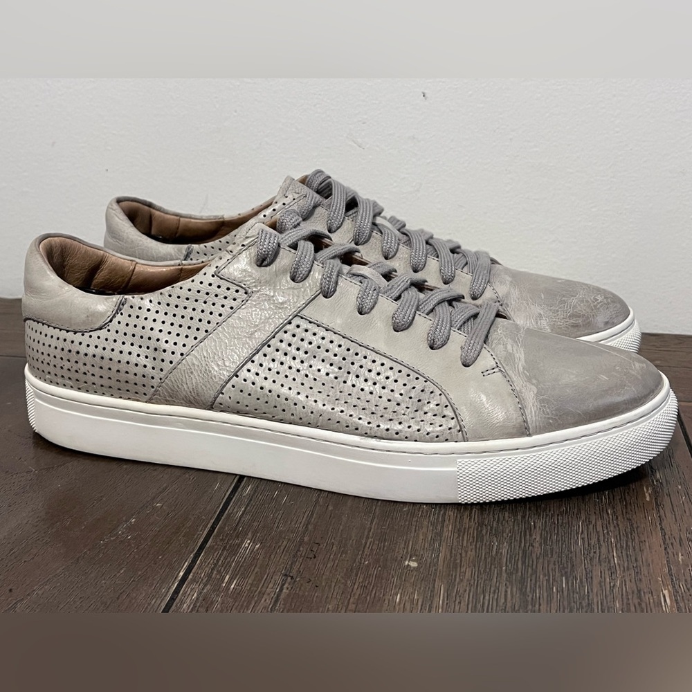 Trask Aaron Grey Leather Sneakers men’s size 10.5